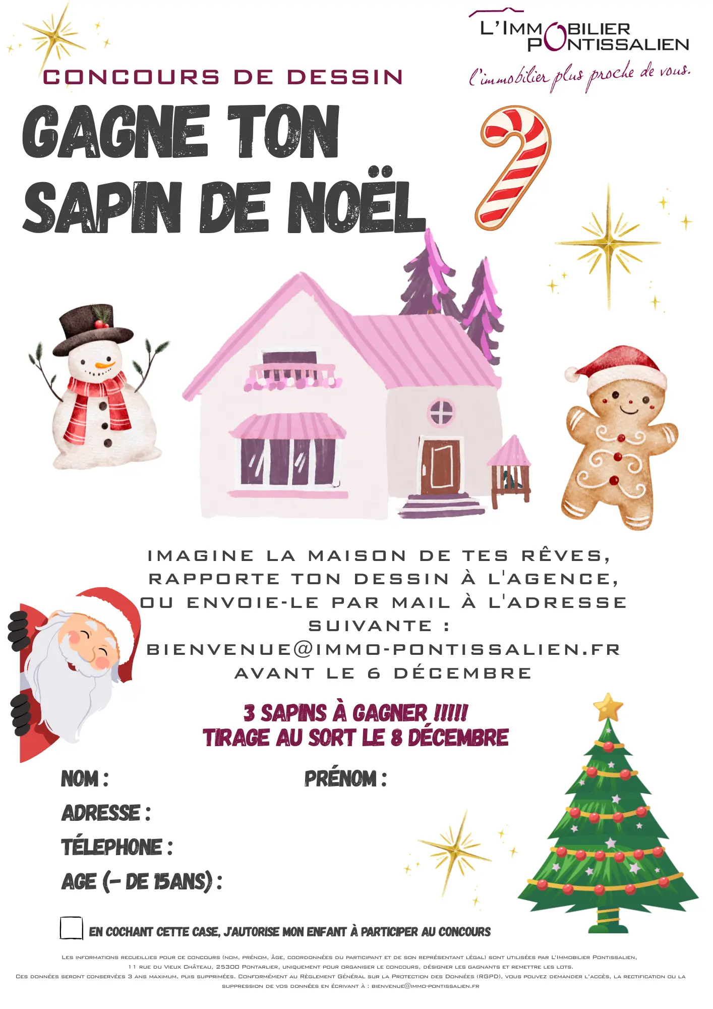 Concours de dessin : Gagne ton sapin de Noël