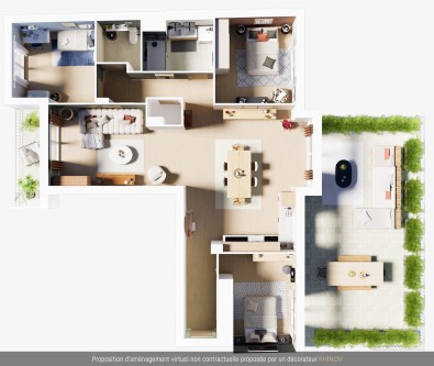 PONTARLIER- RESIDENCE DES LAVAUX : APPARTEMENT DE TYPE 5 AVE